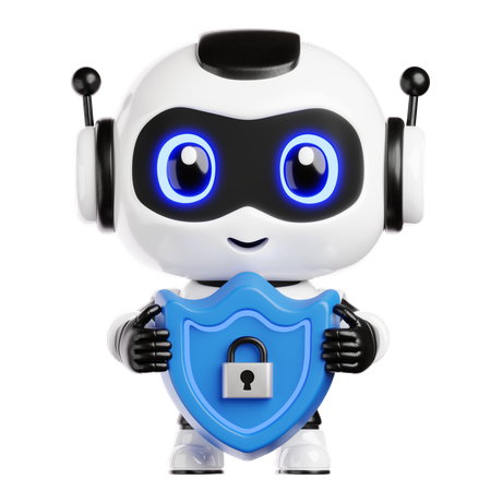 セキュリティサポートボット  3D Icon