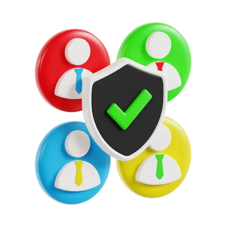 Security Team  3D Icon