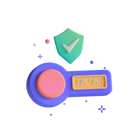 Security Token  3D Illustration