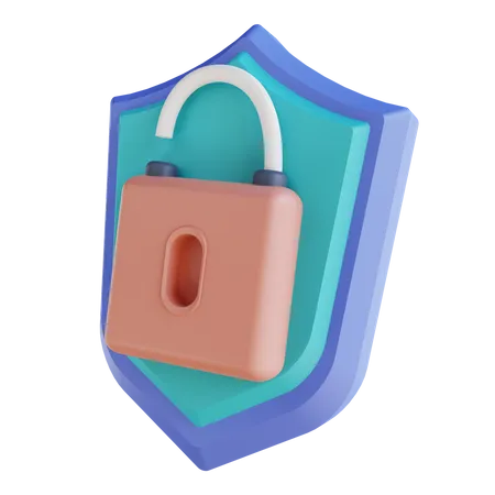Security Unlock  3D Illustration
