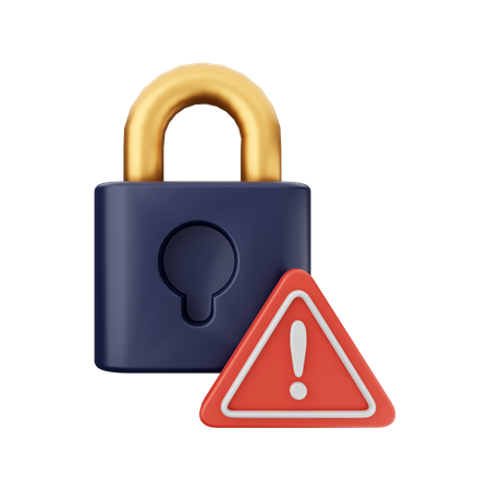 Security Warning  3D Icon