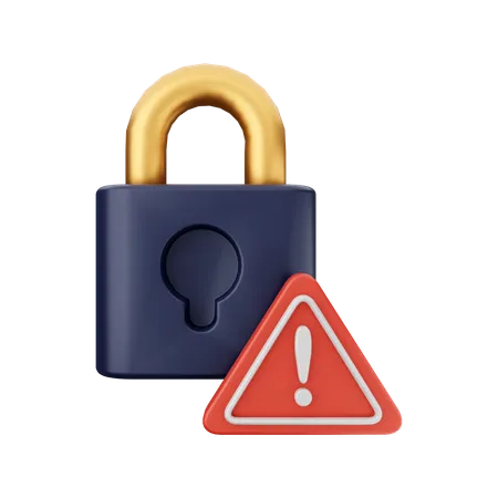 Security Warning  3D Icon