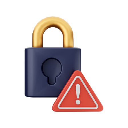 Security Warning 3D Icon