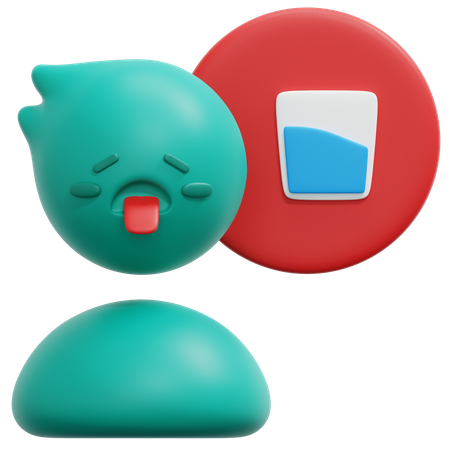 Sediento  3D Icon