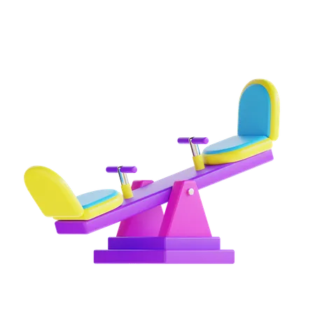 3 D Rendering Seesaw Icon Illustration 3D Icon