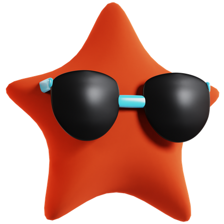 Seestern mit Sonnenbrille  3D Icon