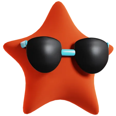 Seestern mit Sonnenbrille  3D Icon