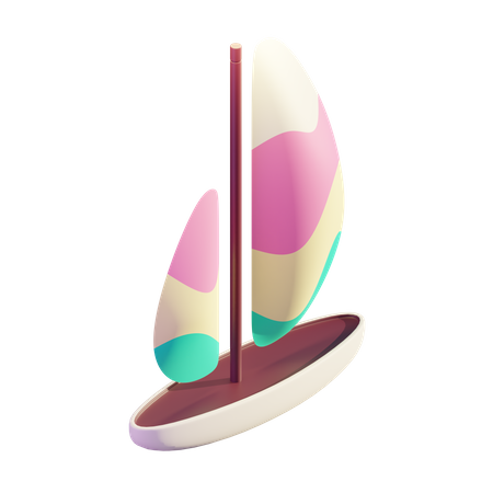 Segelboot  3D Illustration