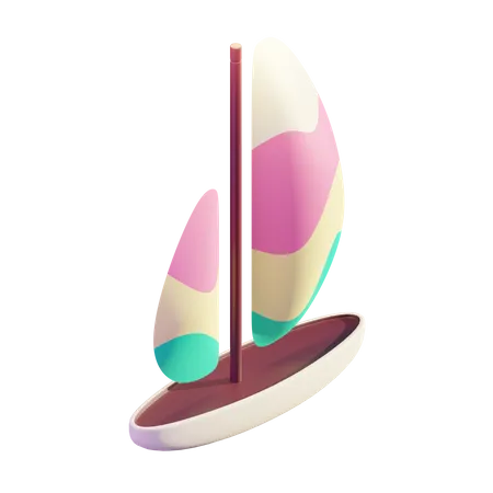 Segelboot  3D Illustration