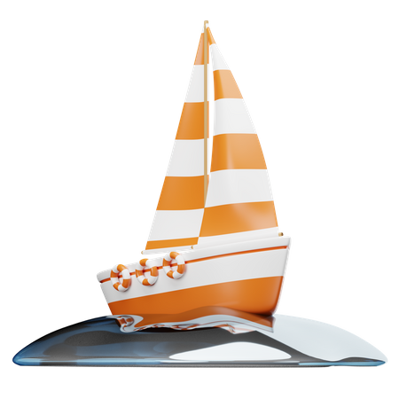 Segelboot  3D Illustration