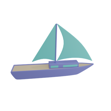 Segelboot  3D Illustration