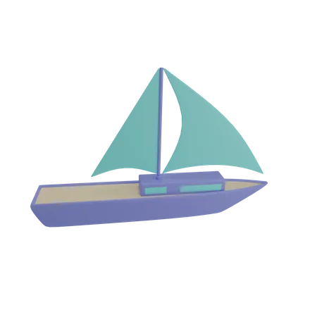 Segelboot  3D Illustration