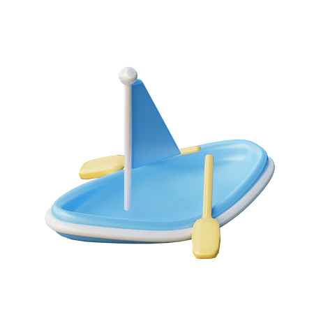 Segelboot  3D Illustration