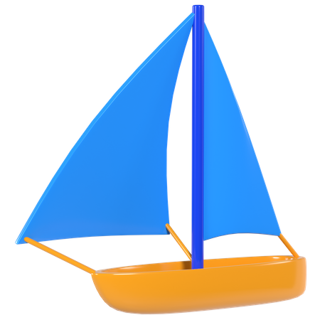 Segelboot  3D Illustration