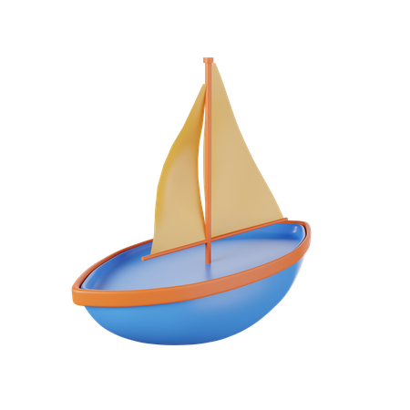 Segelboot  3D Illustration