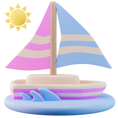 Segelboot  3D Icon