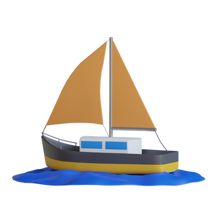 Segelboot  3D Icon