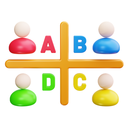 Segmentation du marché  3D Icon