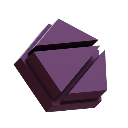 Segmented Pentagon  3D Icon