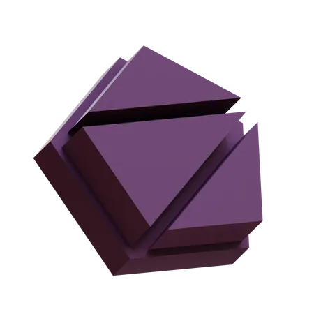 Segmented Pentagon  3D Icon