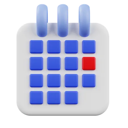 Calendario segnato  3D Icon