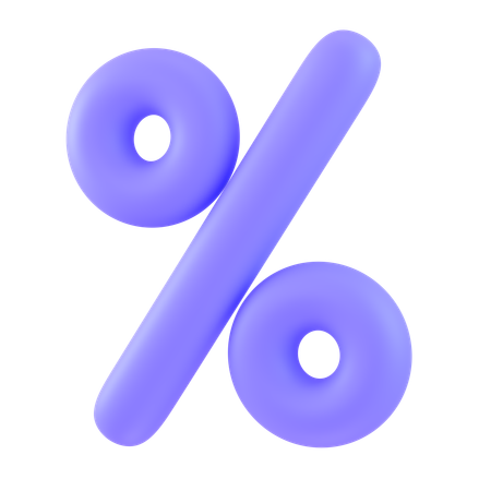 Segno di percentuale  3D Icon