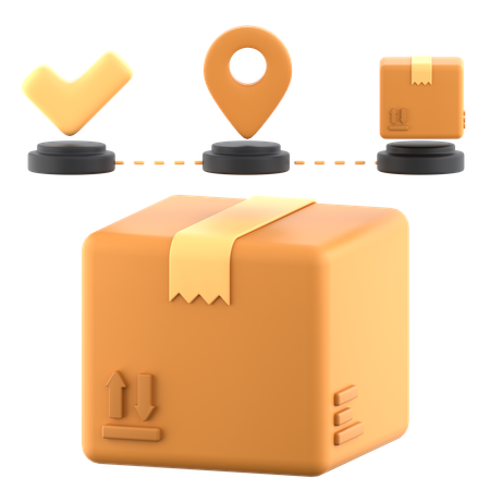 Seguimiento del paquete  3D Icon