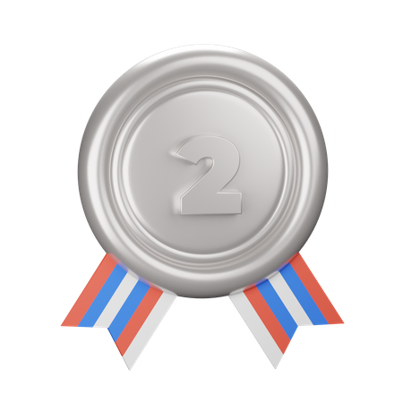 Segunda medalha  3D Icon