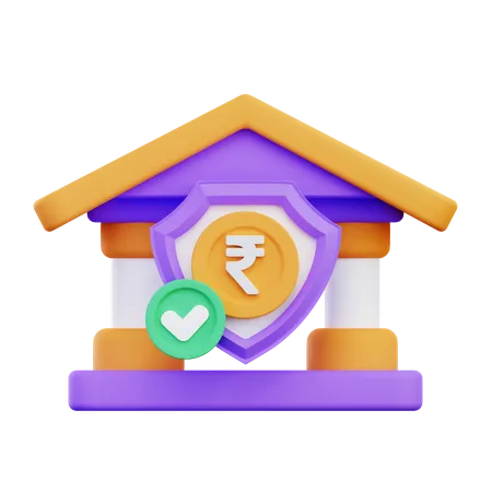 Segurança bancária  3D Icon
