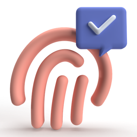 Segurança biométrica  3D Icon