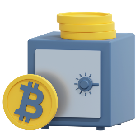 Segurança bitcoin  3D Icon