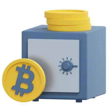 Segurança bitcoin  3D Icon