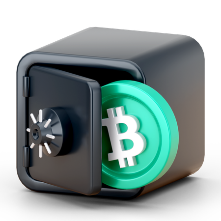 Segurança bitcoin  3D Icon