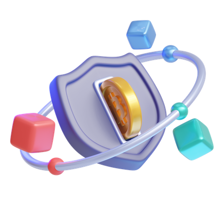 Segurança bitcoin  3D Icon