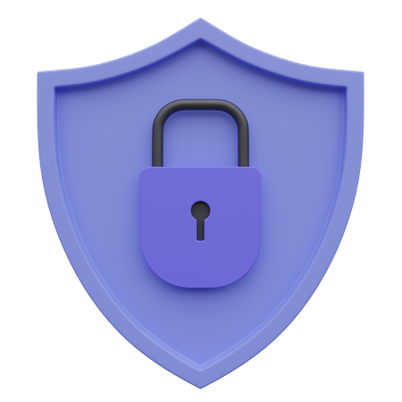 Segurança cibernética, proteger escudo  3D Icon