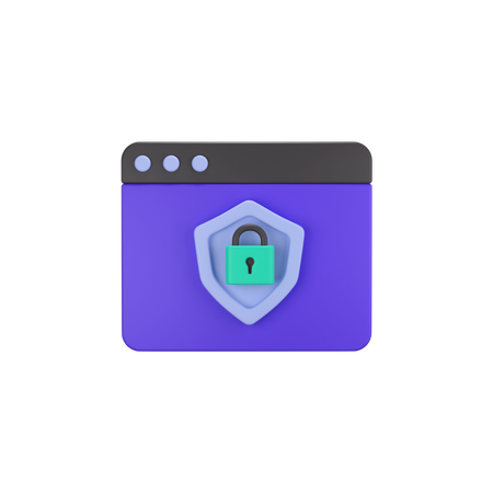 Segurança de páginas da web  3D Icon