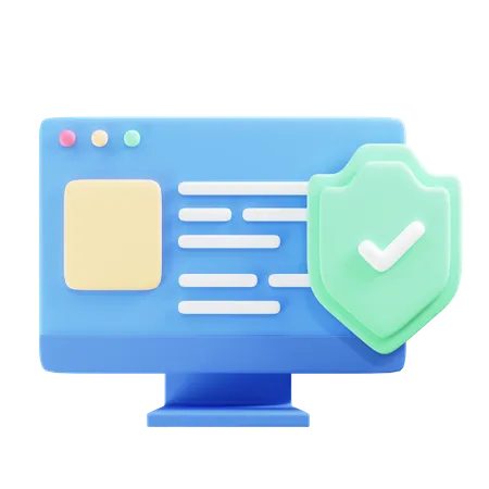 Segurança na Web  3D Icon