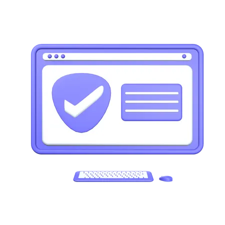 Segurança na Web  3D Icon