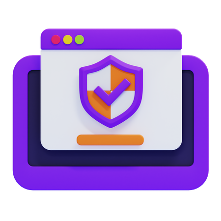 Segurança na Web  3D Icon
