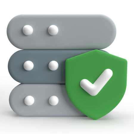 Segurança de banco de dados  3D Icon