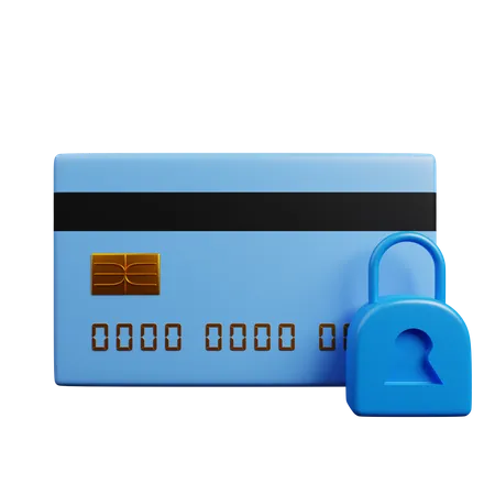 Segurança do cartão de crédito  3D Illustration