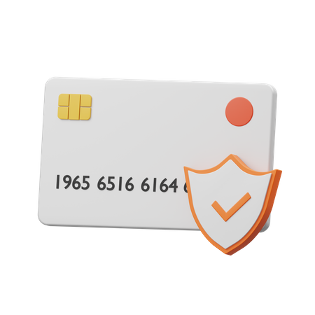 Segurança do cartão de crédito  3D Illustration