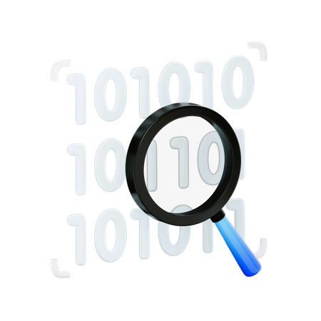 Segurança de código binário  3D Icon