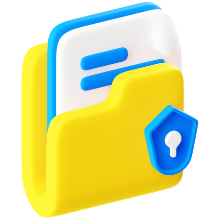 Segurança de dados  3D Icon