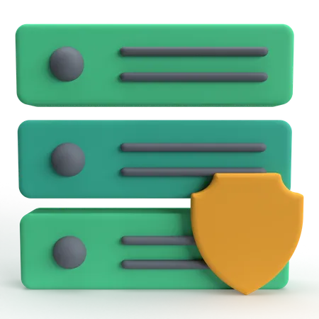 Segurança de dados  3D Icon