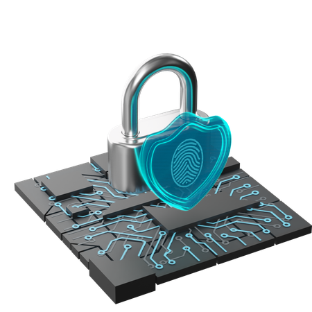 Segurança de Dados e Criptografia Pessoal  3D Icon