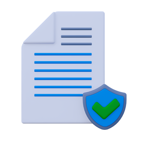 Segurança de documentos  3D Icon
