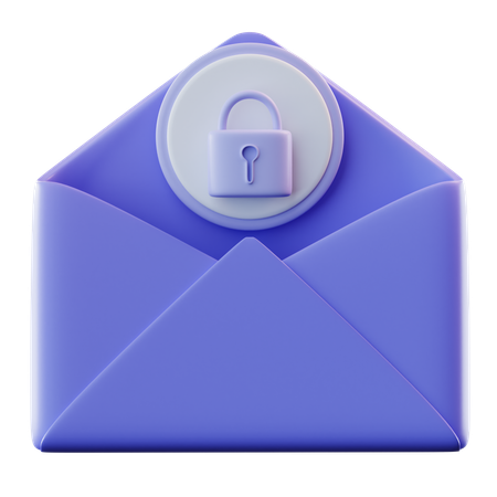 Segurança de e-mail  3D Icon