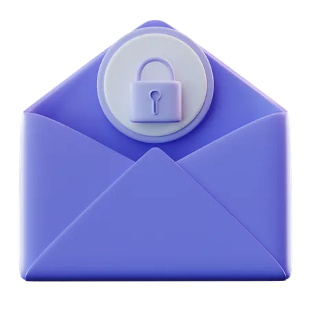 Segurança de e-mail  3D Icon