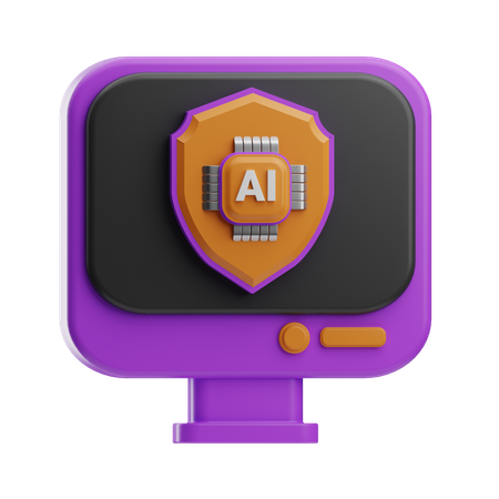 Segurança de IA  3D Icon